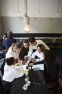 Group of people on table
