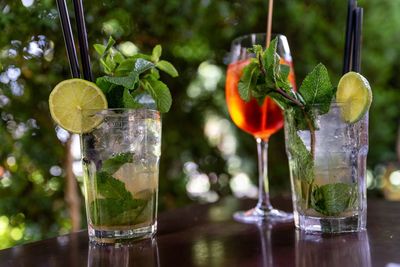 Close-up of drink on table