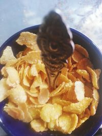 Close-up of noodles in bowl