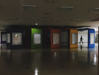 Interior of empty subway