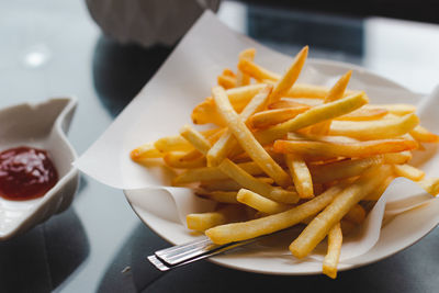 Close-up of food in plate