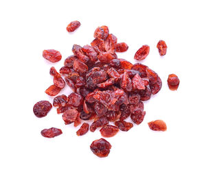 Close-up of dried fruits against white background