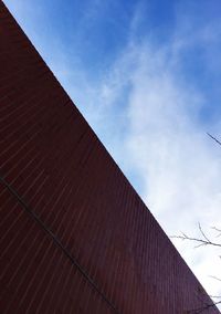 Low angle view of roof against sky