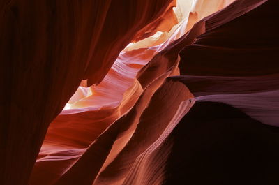 Low angle view of rock formation