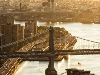 Bridge over river in city