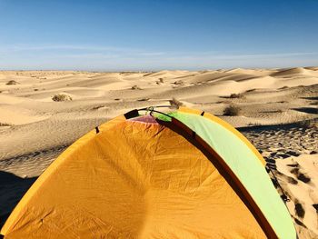 Scenic view of desert against sky