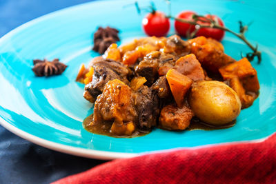 Close-up of food in plate