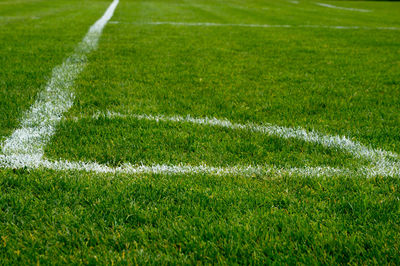 Scenic view of soccer field