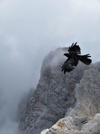 Scenic view of cloudy mountains