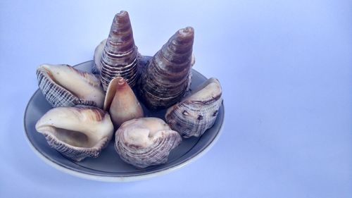 High angle view of food on table