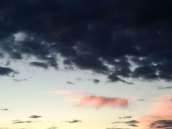 Low angle view of cloudy sky