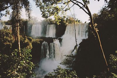 Scenic view of waterfall