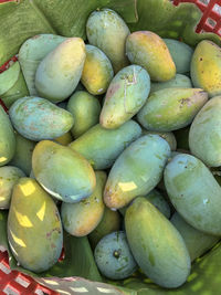 High angle view of fruits for sale at market stall