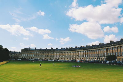 View of historic building against cloudy sky