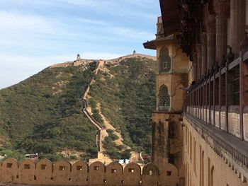 Panoramic view of historic building against sky