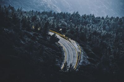 Empty road on mountain