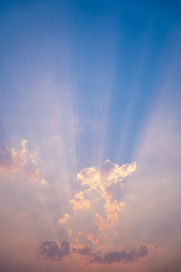 Low angle view of sky during sunset