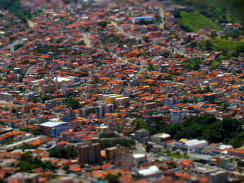 Tilt-shift image of cityscape