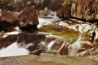River flowing through rocks