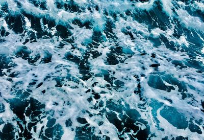 Full frame shot of water flowing in sea