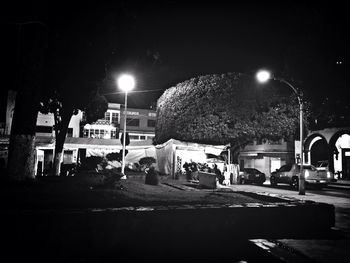 Night view of illuminated street light