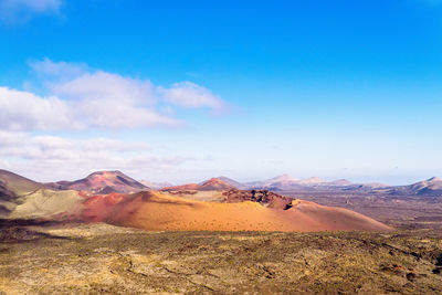 Scenic view of arid landscape against sky