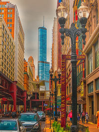 View of modern buildings in city