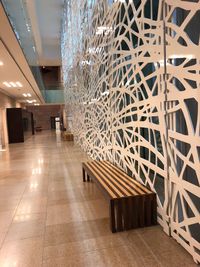 Interior of illuminated modern building