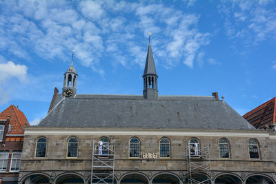 Low angle view of building against sky