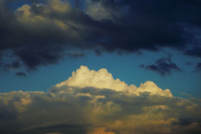 Low angle view of clouds in sky