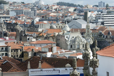 High angle shot of townscape