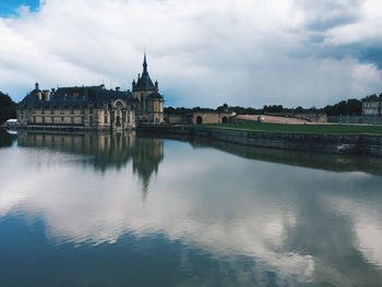 Reflection of buildings in river