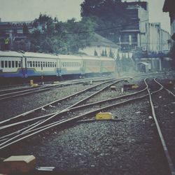 Train on railroad track