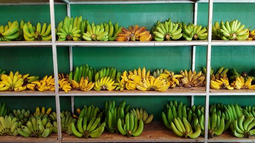 Bananas for sale at market stall
