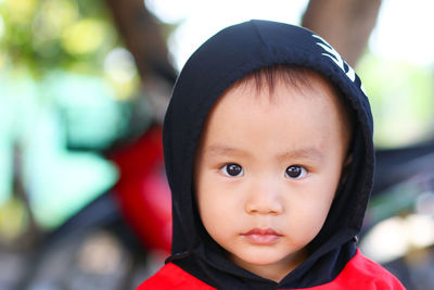 Close-up portrait of cute baby