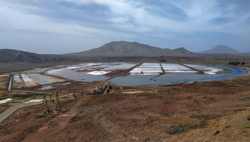 Saline on island sal, cabo verde