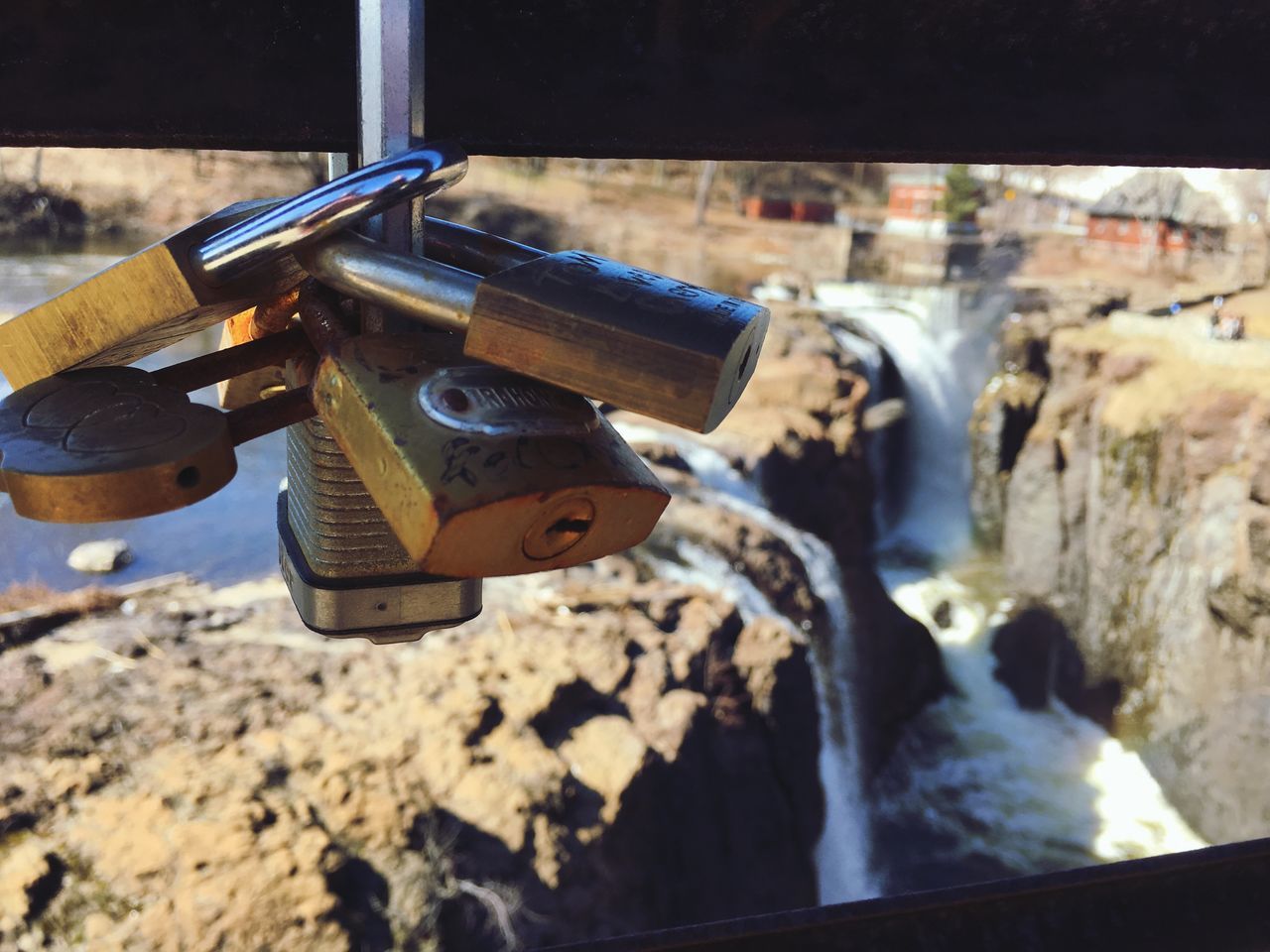 padlock, lock, love lock, hanging, security, protection, hope, safety, metal, no people, day, close-up, outdoors