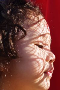 Close-up portrait of woman