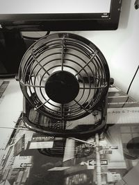 Close-up of electric fan