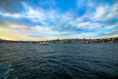 Ferry and cityscape of istanbul