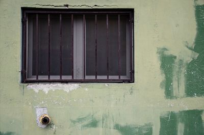 Closed window of house