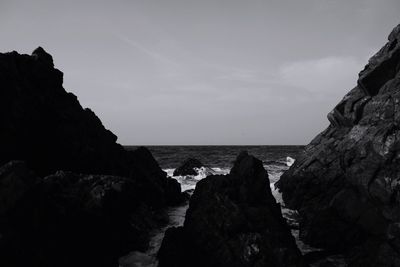 View of rocks on beach