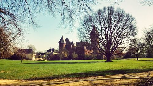 Low angle view of castle against sky