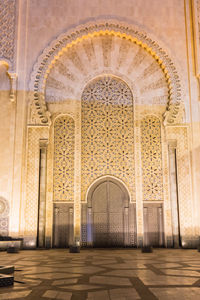 Entrance of temple in building