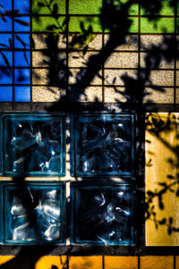 Close-up of shadow on floor