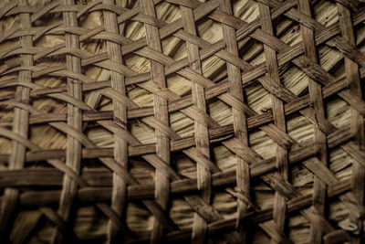 Full frame shot of wicker basket