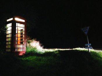 Illuminated built structure at night