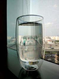 Close-up of glass on table