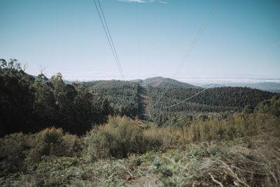 High angle view of landscape against sky