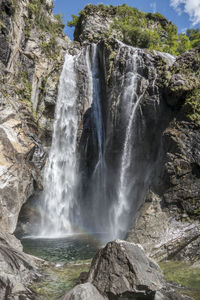 Beautyful waterfall in valle maggia